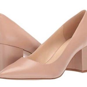 Nine West Nude Block Heels